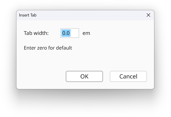 Insert tab dialog in the Radical Pie equation editor